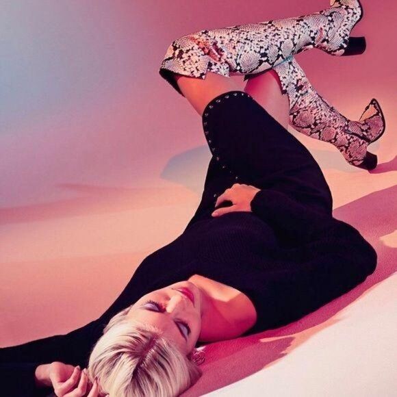 Vince Camuto Cottara Over the Knee Snakeskin Boots US 6 EU 36.5 - Picture 2 of 10